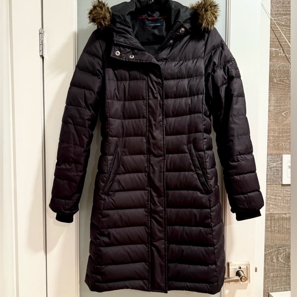 Long Black Puffer/Down Coat